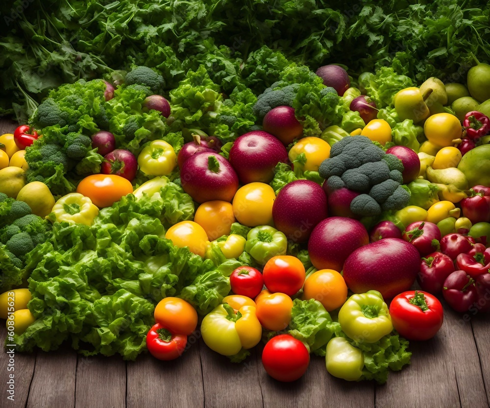 organic vegetable farm daylight generative ai illustration art organic vegetable farm daylight generative ai illustration art