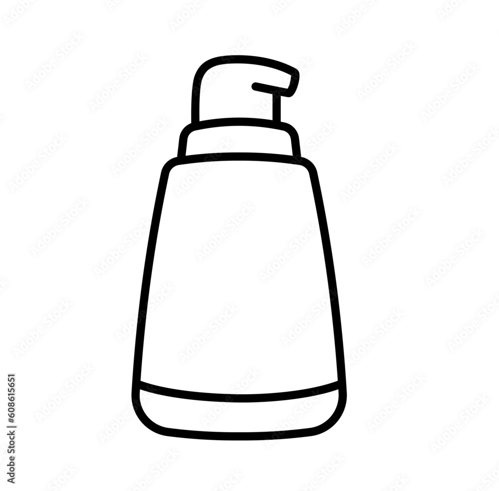 Cute cream lotion outline icon Cute cream lotion outline icon