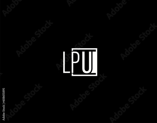 LPU Logo and Graphics Design, Modern and Sleek Vector Art and Icons isolated on black background