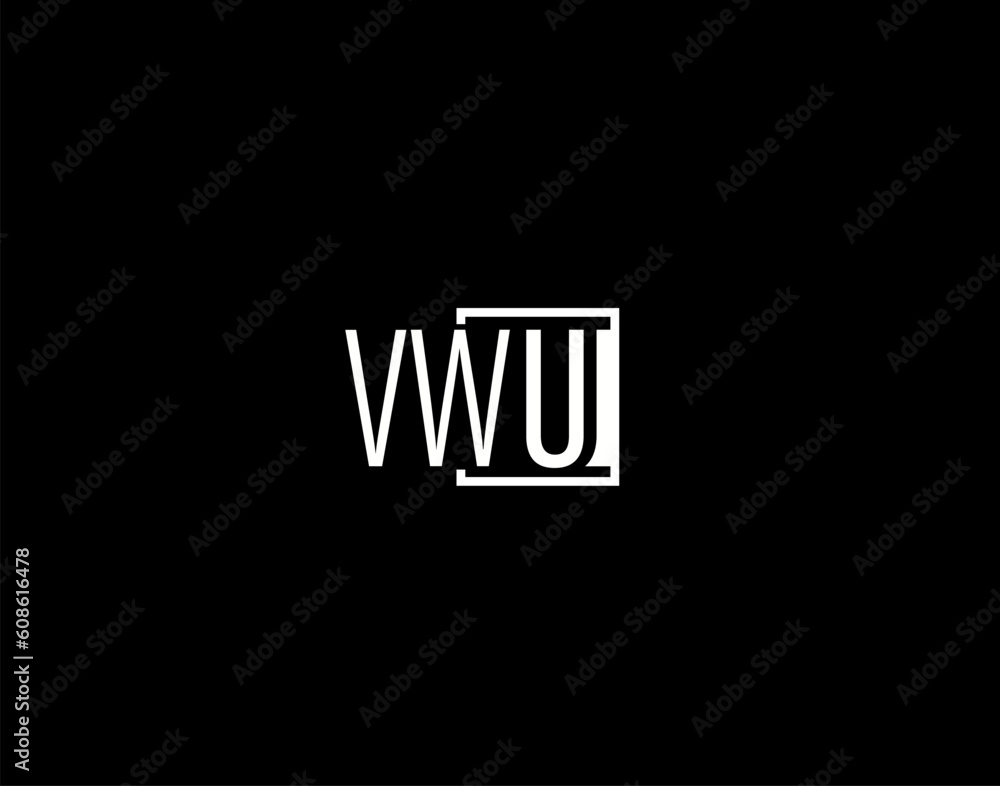VWU Logo and Graphics Design, Modern and Sleek Vector Art and Icons isolated on black background VWU Logo and Graphics Design, Modern and Sleek Vector Art and Icons isolated on black background