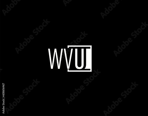 WVU Logo and Graphics Design, Modern and Sleek Vector Art and Icons isolated on black background photo