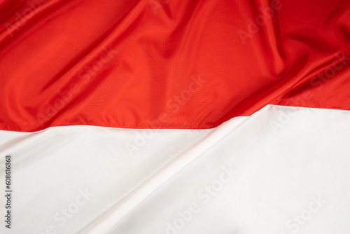 Wavy Indonesian national flag background