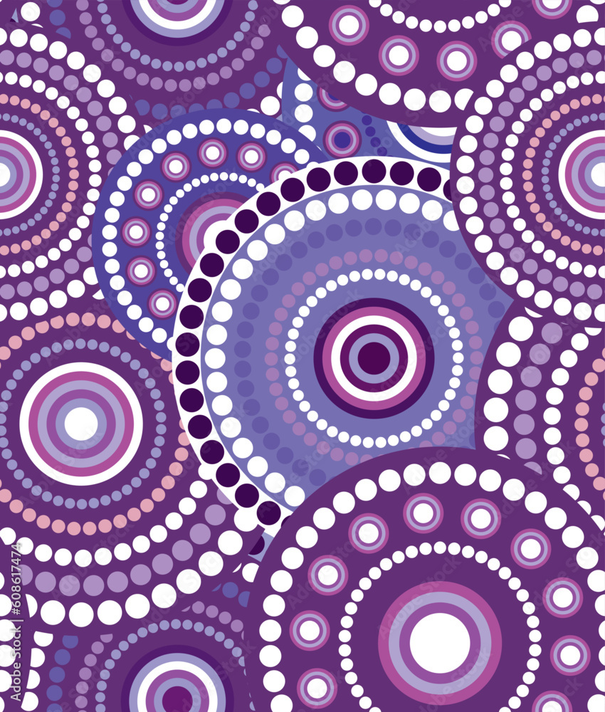 Seamless vector retro violet circle texture Seamless vector retro violet circle texture