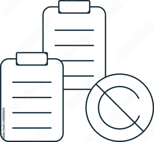 Plagiarism icon. Monochrome simple sign from intellectual property collection. Plagiarism icon for logo, templates, web design and infographics.