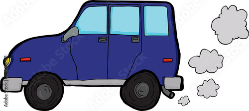 Wallpaper Mural Generic sport utility vehicle emitting exhaust fumes Torontodigital.ca