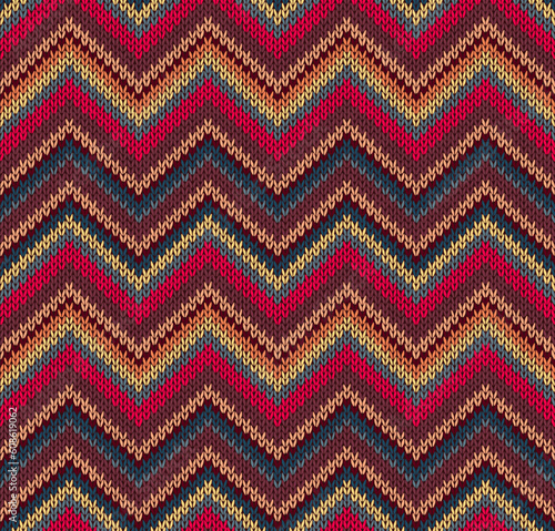 Red Blue Yellow Knit Texture , Beautiful Knitted Fabric Pattern