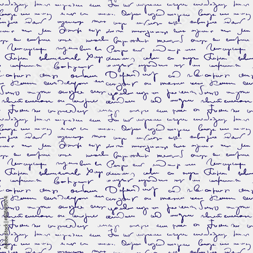 Seamless abstract handwritten text pattern
