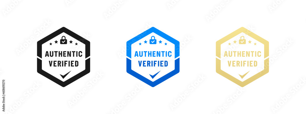 Authentic sign or Authentic stamp vector isolated in flat style. Best Authentic sign vector for product packaging design element. Authentic stamp for packaging design element.