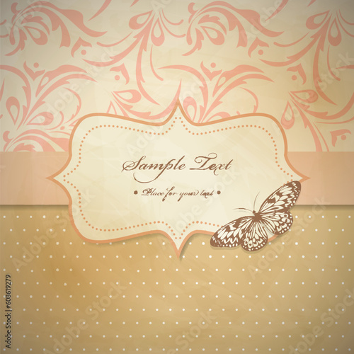 Vector vintage pattern for  invitation