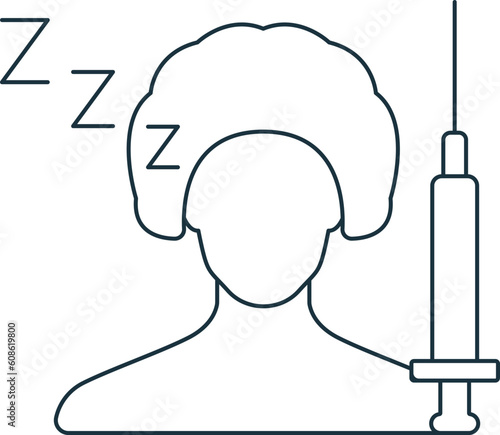 Anesthesiology icon. Monochrome simple sign from medical speialist collection. Anesthesiology icon for logo, templates, web design and infographics.