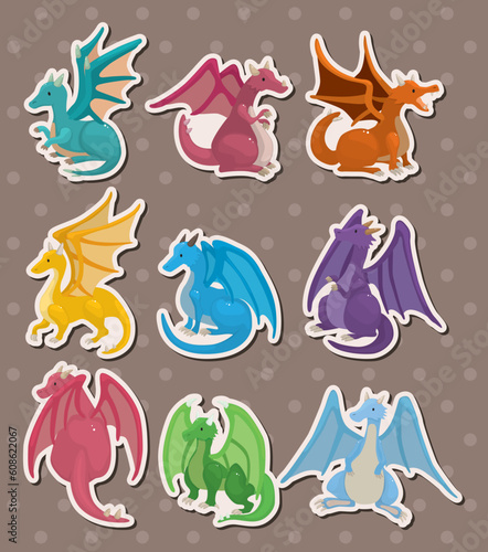 fire dragon stickers