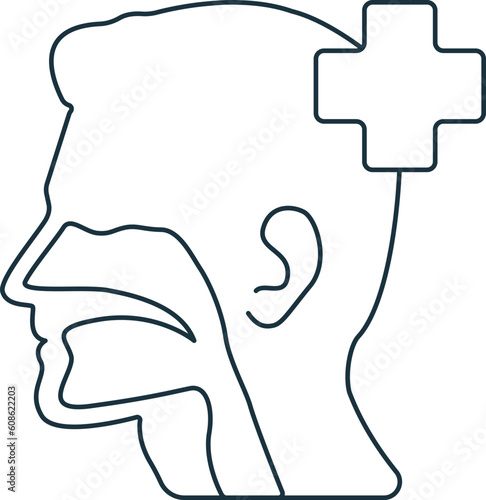 Otolaryngology icon. Monochrome simple sign from medical speialist collection. Otolaryngology icon for logo, templates, web design and infographics.