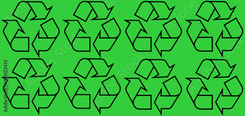 recycling symbol seamless pattern