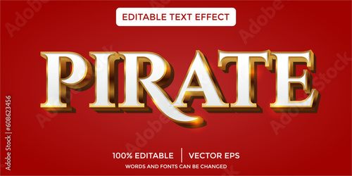 Gold pirate Editable text effect style