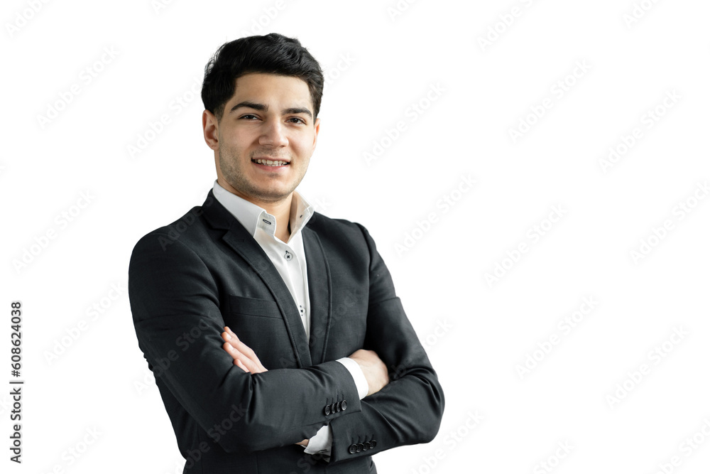 Portrait of a startup confident employee successful young businessman entrepreneur in formal office attire. Transparent background, isolated. Portrait of a startup confident employee successful young businessman entrepreneur in formal office attire. Transparent background, isolated.