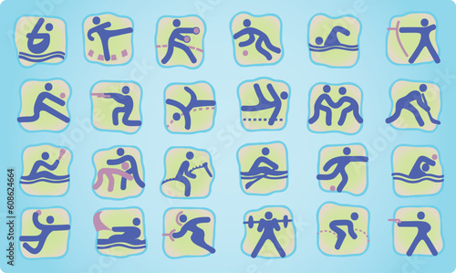Symbols of summer Olympic sports