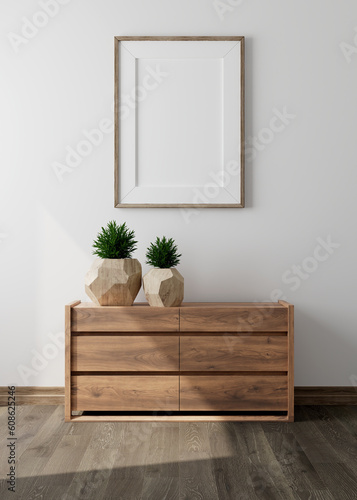 Mockup frame in farmhouse l...