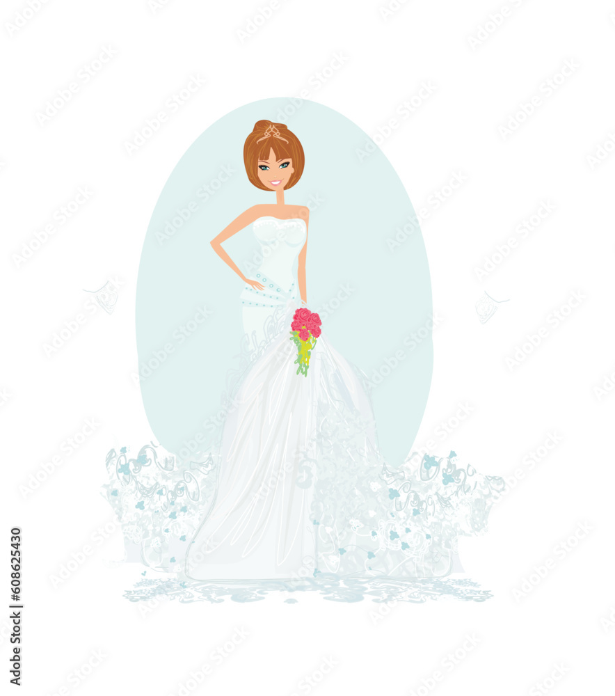 Fototapeta premium Beautiful bride card