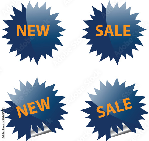 Sale and New web and print elements. Vector illustration
