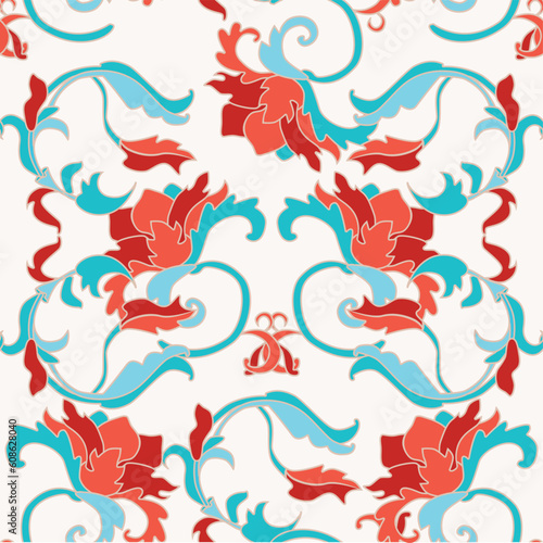 Elegant floral wallpaper - seamless pattern