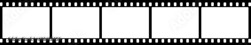 35 mm filmstrip with five frames with transparent background (PNG image) for banners, mockups, designs etc.