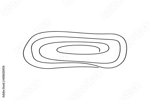 The female sanitary pad icon is highlighted on a white background. Sanitary napkin is a modern one-line icon for a website or mobile application. Vector illustration