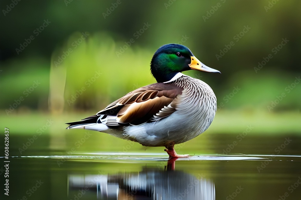 A close-up of a duck's bill, showcasing its unique shape and adaptation for filtering food A close-up of a duck's bill, showcasing its unique shape and adaptation for filtering food