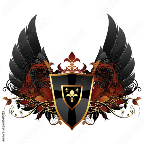 ornamental shield,  this illustration may be useful as designer work