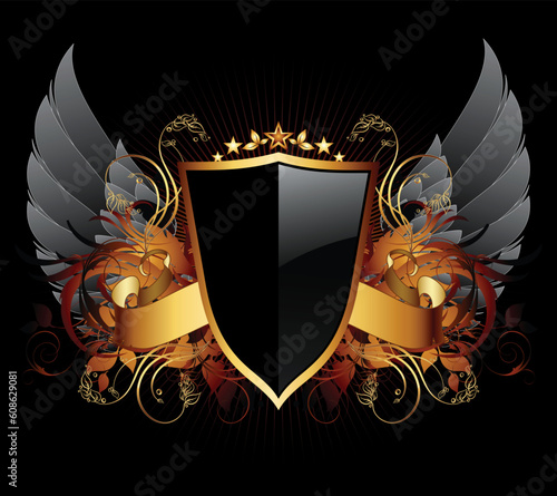 ornamental shield,  this illustration may be useful as designer work