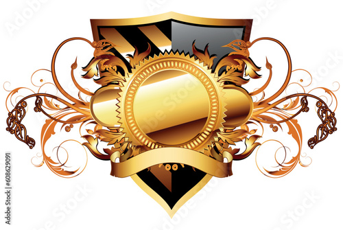 ornamental shield,  this illustration may be useful as designer work