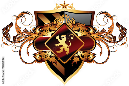 ornamental shield,  this illustration may be useful as designer work