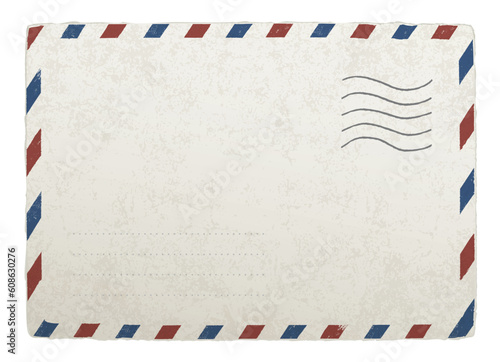 Vintage mailing envelope. Vector template for your designs, EPS 10.
