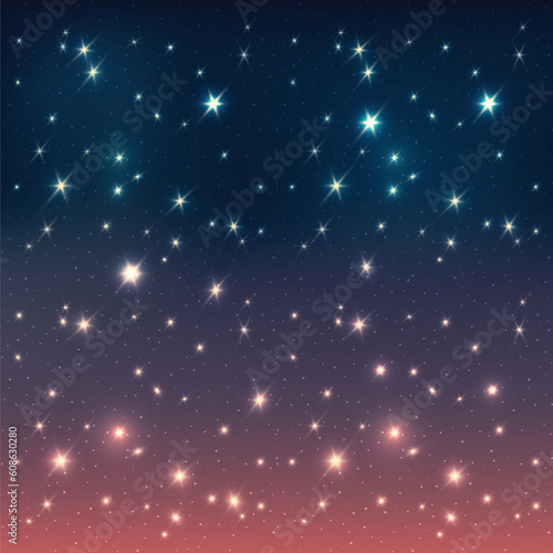 Night sky with stars, EPS10