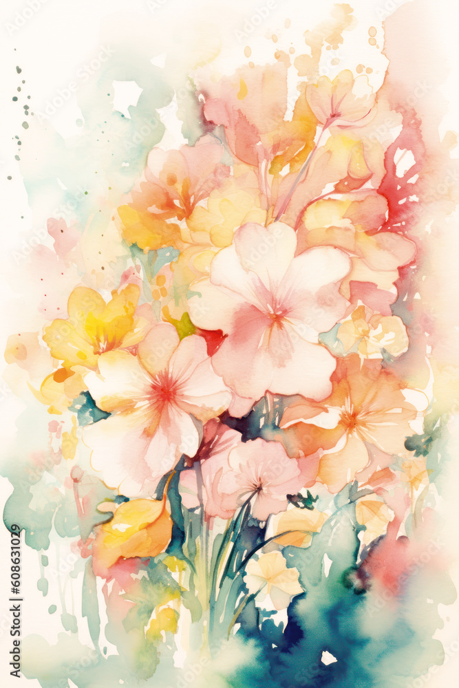 Watercolor flower illustration Watercolor flower illustration