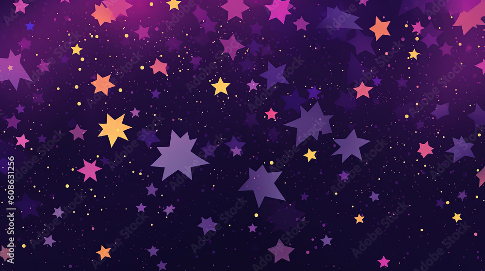Retro abstract illustration of fantasy stars Retro abstract illustration of fantasy stars