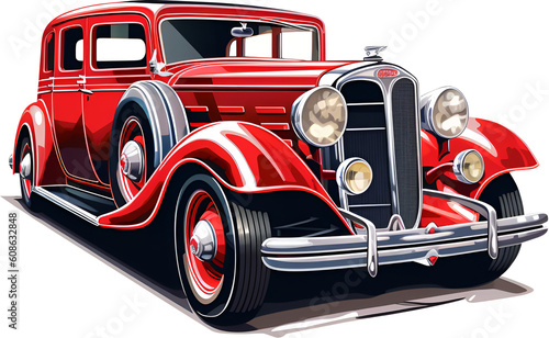 Retro Car Graphic Clipart