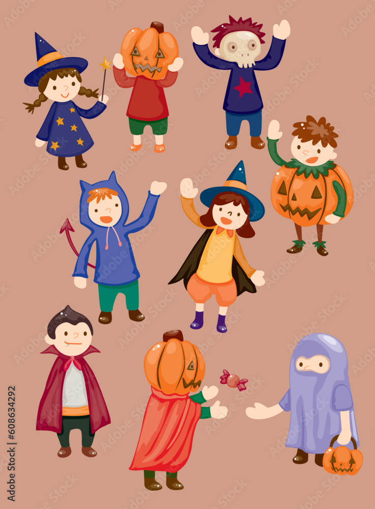 Halloween party child icon Halloween party child icon
