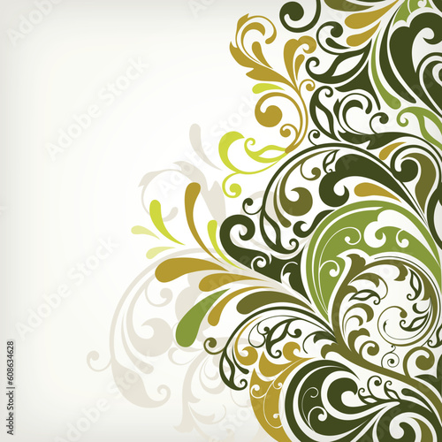 illustration drawing of floral background