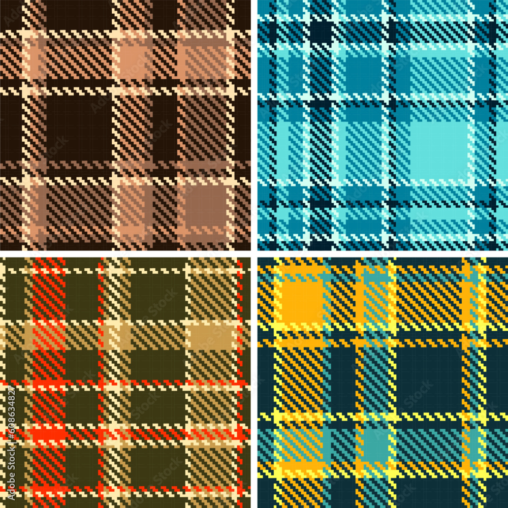 Seamless Checkered Pattern. Vector Set of my Large Collection Seamless Checkered Pattern. Vector Set of my Large Collection