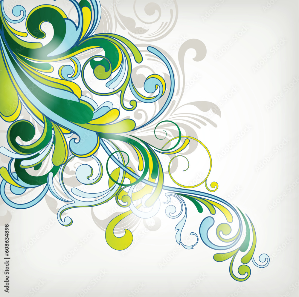 illustration drawing of floral background illustration drawing of floral background