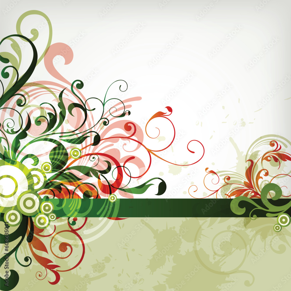 illustration drawing of floral background illustration drawing of floral background