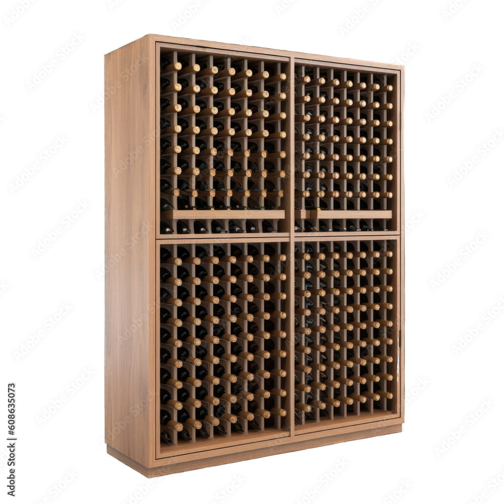 Freestanding wine rack cabinet isolated on transparent background ...