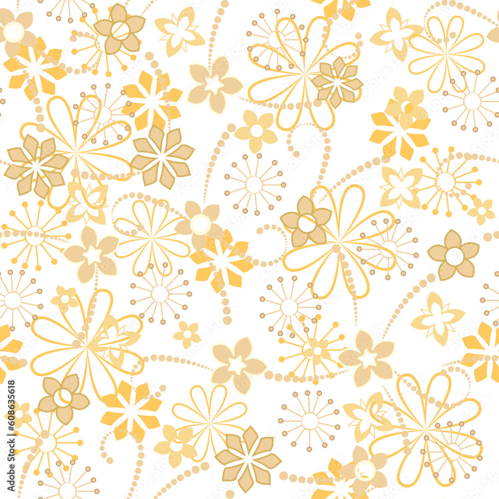 seamless floral pattern on white background seamless floral pattern on white background
