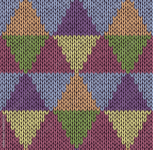 Style Seamless Color Knitted Pattern