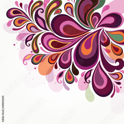 illustration drawing of floral background
