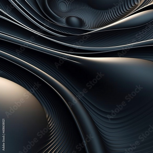 Dark abstract background with waves