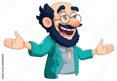 Male adult cartoon isolated