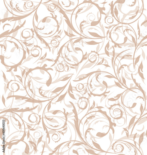 Illustration excellent seamless floral background, pattern for continuous replicate - vector