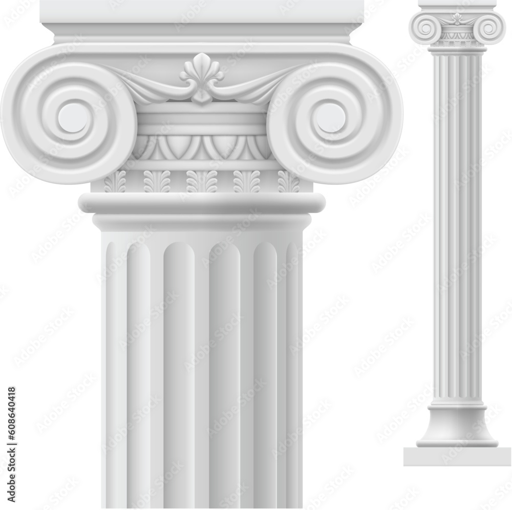 Obraz premium Roman column. Illustration on white background for design