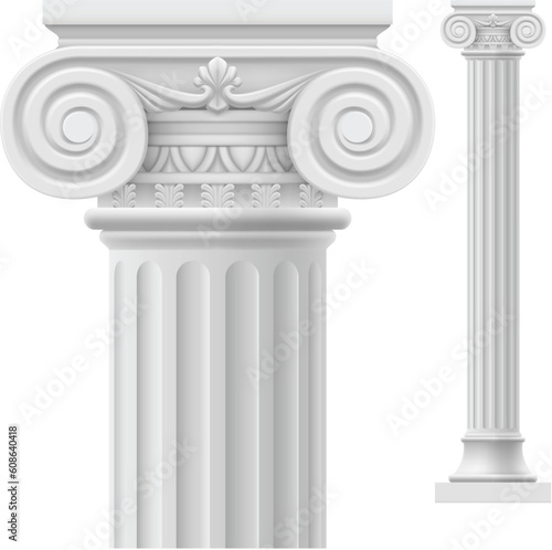 Roman column.  Illustration on white background for design